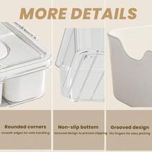 Eight-Compartment Airtight Food Storage Container Modular Food Storage Containers Airtight Lid With Secure Locking Mechanism High-Quality Stackable Design For Space Saving - Clear - View 6