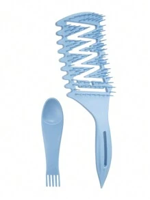 Cepillo definidor de rizos 1/2/3 piezas, cepillo para cabello rizado, cepillo con púas para definir y dar forma a los rizos, con peine y garras de limpieza, cepillo desenredante hueco para dar forma y definir los rizos de mujeres y hombres con menos tirones y separación de rizos, empaquetado como regalo para el Día de la Madre, amigos/familiares, novia, accesorios para el cabello, herramientas para el cabello, productos y accesorios para el cabello para peluquería, salón de belleza, viajes esenciales, vuelta al colegio, accesorios para el cabello para mujeres
