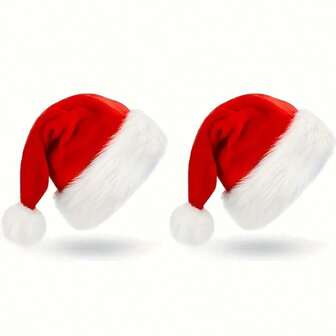 1pc Soft Wool Santa Claus Hat - Red, Machine Washable, Suitable For Holiday Party And Decoration Best Gifts Birthday Home Decor Christmas Decorations Room Decor Christmas Winter Christmas Decorations Home Christmas Gifts Christmas Decor