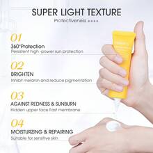 SKINEVER 维生素C亮白防晒霜单支装 30ML 防水持久防晒SPF50+++ 烟酰胺谷胱甘肽有效防晒促进肌肤容光焕发平衡肤色减少黑斑适合所有肤质 - 黃色 - 查看 5