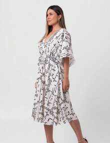 Pequiá Domino Midi Dress - 白色 - 查看 4