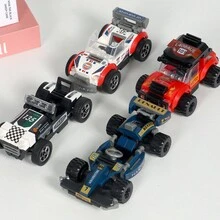Modellino di auto da corsa con blocchi di montaggio a particelle piccole, auto sportiva e piccolo camion cargo - mattoncini per automobili - Visualizzare 2