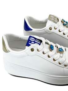 Women's Solid Color Patchwork Print Rhinestone Decor Casual Luxury Shoes