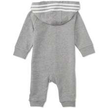 Adidas Baby Boys Or Baby Girls Logo Full Zip Hooded Cover |  | Baby Boys Coats - 灰石楠 - 查看 2