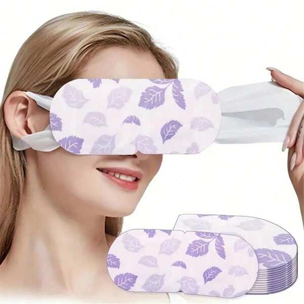 5pcs Lavender Steam Eye Mask, Men And Women Sleep Eye Protection Blackout Eye Mask, Students Sleep Fever Eye Patch Hot Compress 3 Types Of Packaging Random
