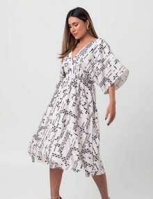 Pequiá Domino Midi Dress - 白色 - 查看 3