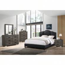 Bedroom Furniture Traditional Look Unique Wooden Nightstand Drawers Bed Side Table Grey