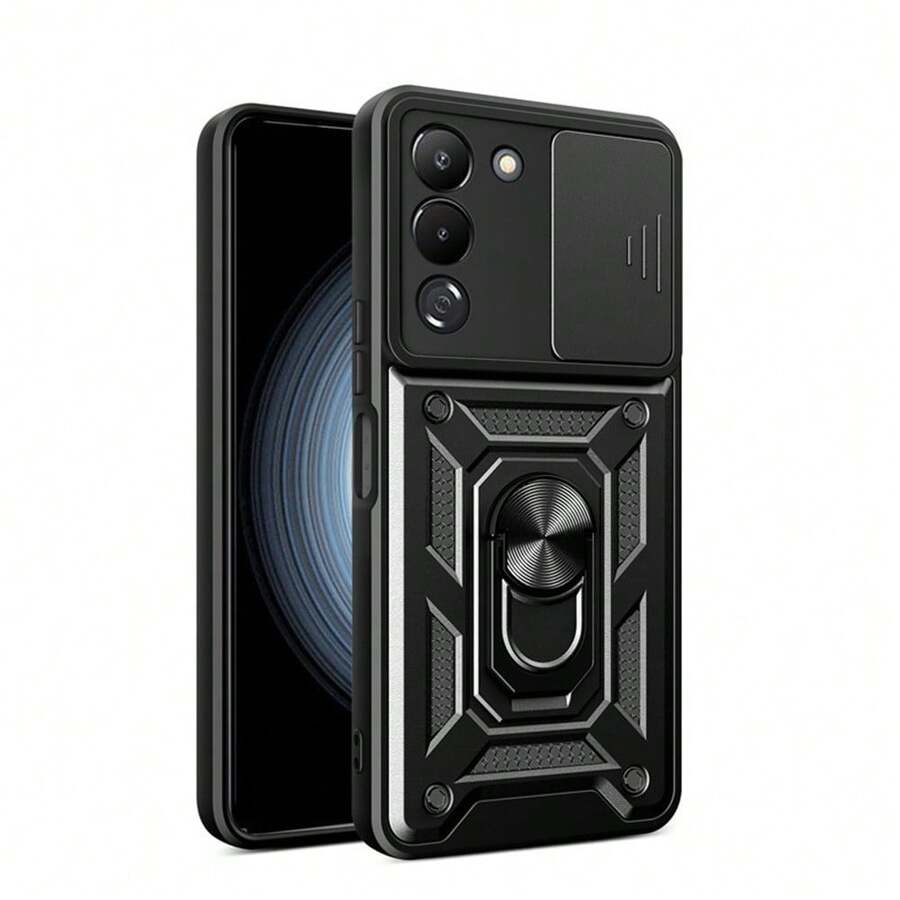 带支架的手机壳适用于 Infinix Note30pro、Infinix Note 12 G96、带滑动窗口和光滑装甲的防摔手机壳适用于 Infinix Zero 20 Tecno Spark GO 2023