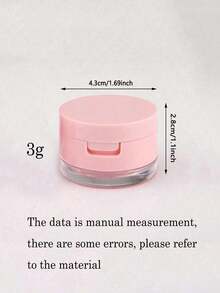 3/5g Portable Powder Box Empty Loose Powder Container With Sieve Mirror Cosmetic Sifter Loose Jar Travel Makeup Container - Multicolor - View 7