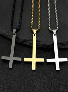 巫术异教徒不锈钢倒项链 倒项链