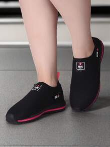Women's Sports Shoes Comfortable For Working Out, Walking, Everyday, Flexible, Non-Slip, Easy To Put On, Breathable - 黑色 - 查看 5