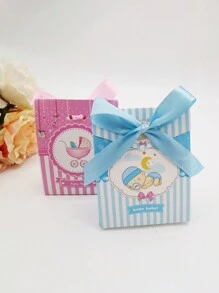 Juego de 10 cajas de regalo con forma de carrito de bebé para fiestas de revelación de género, decoraciones de baby shower, decoraciones familiares y regalos - Multicolor - Ver 3