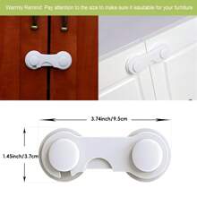 10个/包 儿童防护用品，婴儿用品，婴儿冰箱锁 橱柜锁 翻盖锁 - 白色 - 查看 5