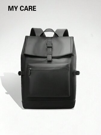 New Black Waterproof Roll Top Backpack, Suitable For Business Trip, Commute, Office Laptop, Travel, Casual, Outdoor Fitness, Student School, Gift Summer Summer Bag Springbreak Vacation Men Bag Bags Black Bag Bag Pack Backpacks Travel Must Haves Large Bag School Bag College Bag Laptop Bag Men Essentials School Backpack Fashion Men's Bags Graduation Waterproof Backpack