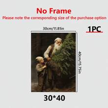 1 Tấm vải canvas trang trí tường hình ông già Noel cổ điển cho phòng khách, phòng ăn, phòng ngủ, phòng tắm, trang trí nhà cửa, món quà Giáng sinh hoàn hảo cho gia đình bạn. - Quà tặng Giáng sinh và năm mới vui vẻ! - Nhiều màu - Xem 12