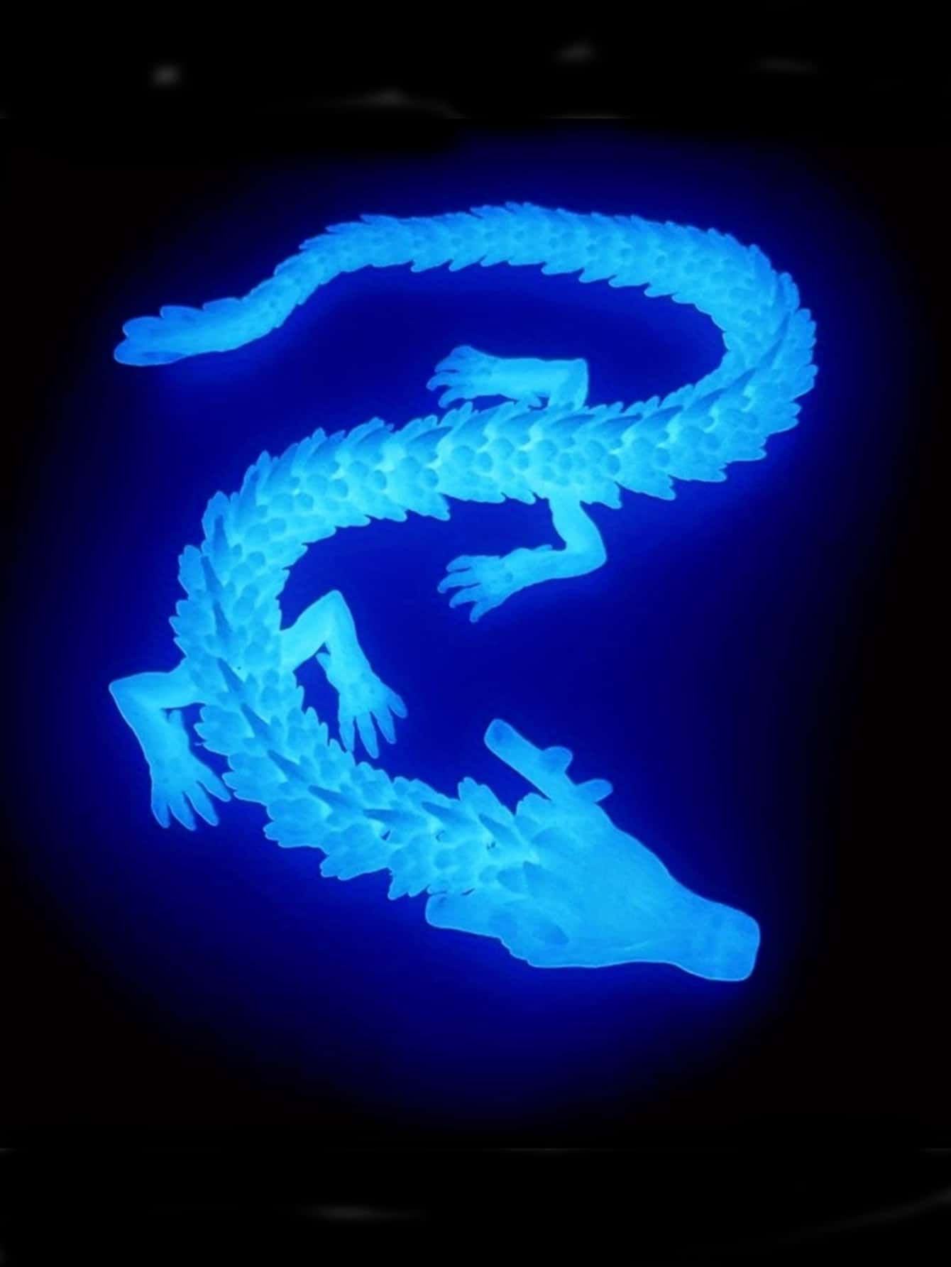 1pc Luminous Dragon 3D Printed Desk Decor Gift, Glow Crafts Toy, Fish Tank Ornament, Office Room Dragon Model,Dragon,Toys,3d Printed Dragon,Dragon,Toys,3d Printed