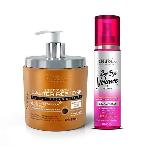 FOREVER LISS Kit Liso Mágico 200ml com Cauterização Capilar