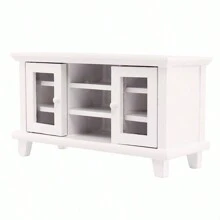 1 szt. 1:12 skala domek dla lalek drewniana szafka pod telewizor, mini komoda meblowa combo do salonu domku dla lalek, dekoracja sceny, model miniaturowy, prezent do domku dla lalek, zabawka, urodziny, Boże Narodzenie