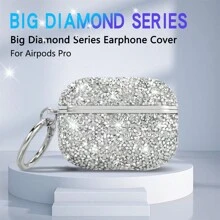 Rhinestone AirPods Pro 2 Protective Case With Ring Buckle, Compatible With Apple AirPods 1st/2nd/3rd Generation Wireless Bluetooth Earphone Case, Bling Crystal Hard Shell Cover For Women - Multicolor - View 29