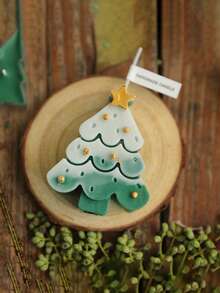 1支装圣诞树香薰蜡烛迷你可爱渐变蜡烛圣诞蜡烛装饰品礼品，房间装饰，礼物，圣诞装饰品，圣诞礼物 - 彩色 - 查看 7