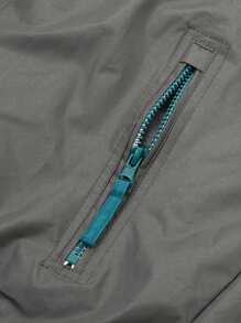 MADHERO Men Windbreaker Jacket Lightweight 90s Retro Style Breakers - Green - View 5