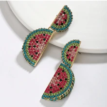 1對創意檸檬造型女士耳環，適合日常佩戴和送給朋友作為禮物，時尚百搭