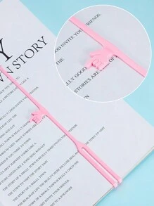 1/10 piezas Marcador de libros de silicona con dedo apuntador de 8 pulgadas, correa elástica de goma de color, marcador de libros único, regalo de lectura para la oficina y la escuela - Unitalla - Ver 11