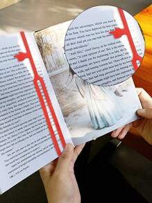 1/10 piezas Marcador de libros de silicona con dedo apuntador de 8 pulgadas, correa elástica de goma de color, marcador de libros único, regalo de lectura para la oficina y la escuela - Unitalla - Ver 7