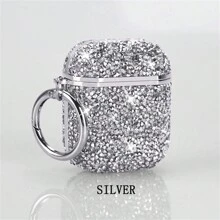 Rhinestone AirPods Pro 2 Protective Case With Ring Buckle, Compatible With Apple AirPods 1st/2nd/3rd Generation Wireless Bluetooth Earphone Case, Bling Crystal Hard Shell Cover For Women - Multicolor - View 31