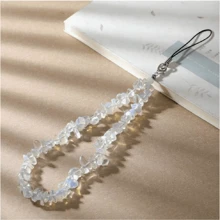 Natural Crystal Phone Lanyard, Beaded Stone Gemstone Fragments Phone Strap Wristband Gifts For Mother, Family, Friends, Birthday, Holiday Phone Charm, Phone Chain - Multicolor - View 8