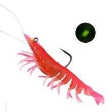 1 件装软虾式软塑料鱼饵，高品质耐用淡水和咸水游泳饵，适合鲈鱼垂钓