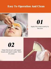 1/3/5/9pcs Facial Brushes Fan Mask Brushes, Soft Facial Applicator Brushes Tools For Peel Glycolic Mask Makeup For Mud Cream - Champagne - View 5