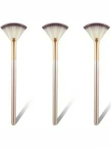 1/3/5/9pcs Facial Brushes Fan Mask Brushes, Soft Facial Applicator Brushes Tools For Peel Glycolic Mask Makeup For Mud Cream - Champagne - View 8