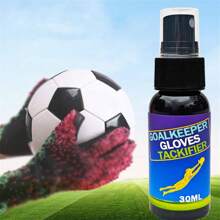 1 pièce Gants de gardien de but de football avec spray nettoyant anti-dérapant en latex