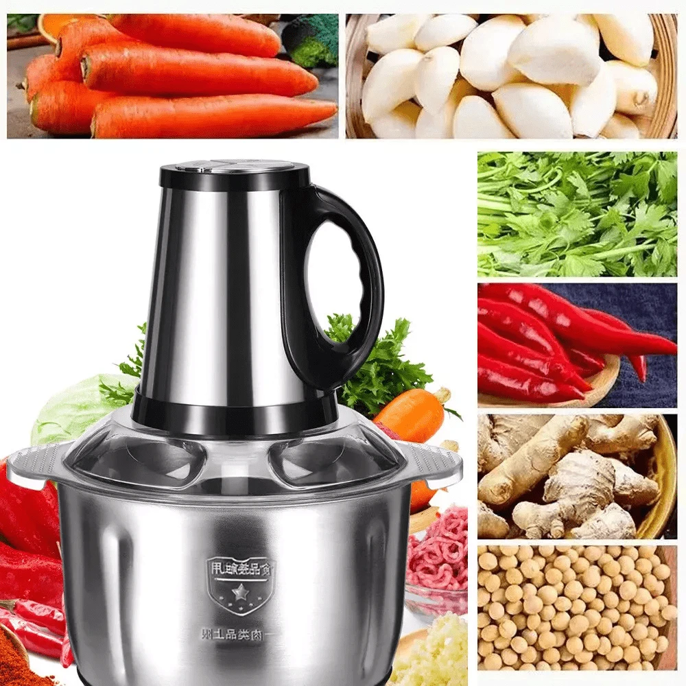 5L Stainless Steels Meat Grinder Electric Mincer Mixer Blender Food