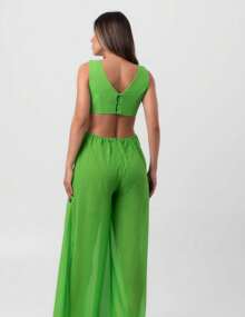Labrador Green Cutout Jumpsuit - 綠色 - 查看 2