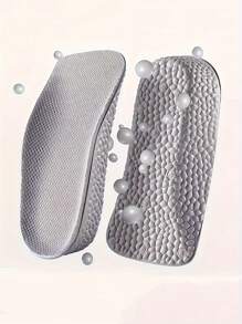 1pair Unisex 2.5cm Height Increase 3/4 Length Cushion Insoles, Non-Bulky, Shock Absorbing And Comfortable, Suitable For Sneakers, Sports Shoes, Casual Shoes And More