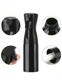 1pc 200ml Đen Trong Suốt Có Thể Tái Sử Dụng Liên Tục Thực Vật Phun Sương Chai Xịt Sương Chai Xịt Sương Cho Sản Phẩm Tạo Kiểu Tóc Xoăn Thực Vật Thợ Cắt Tóc - màu đen - Xem 3