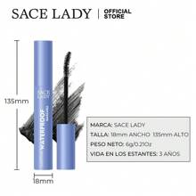 Sace Lady Mascara Para Pestañas Voluminizadora Impermeable - Negro - Ver 9