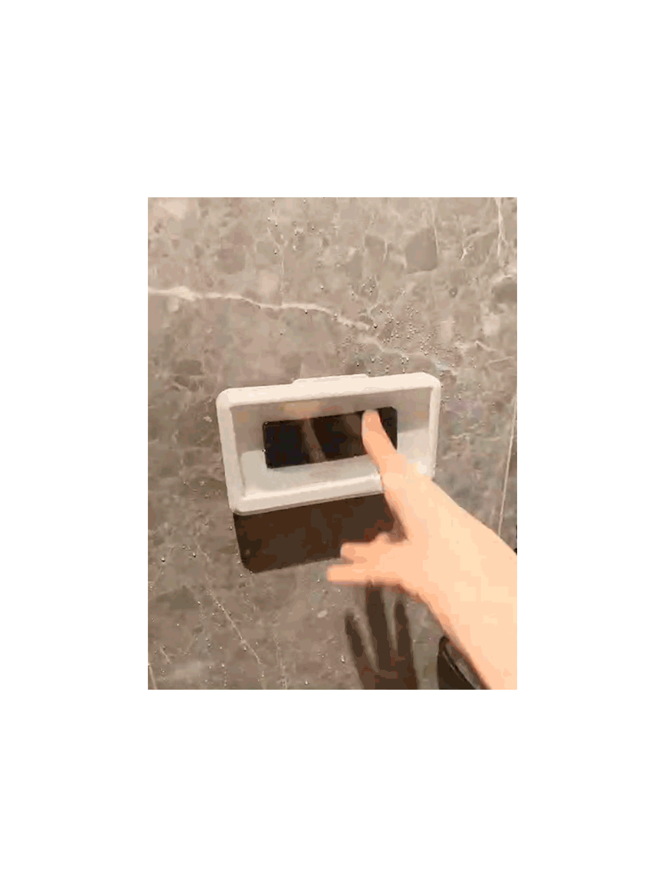 ที่วางโทรศัพท์สำหรับติดในห้องอาบน้ำ หมุนได้ 360 องศา กันน้ำ, ตัวยึด