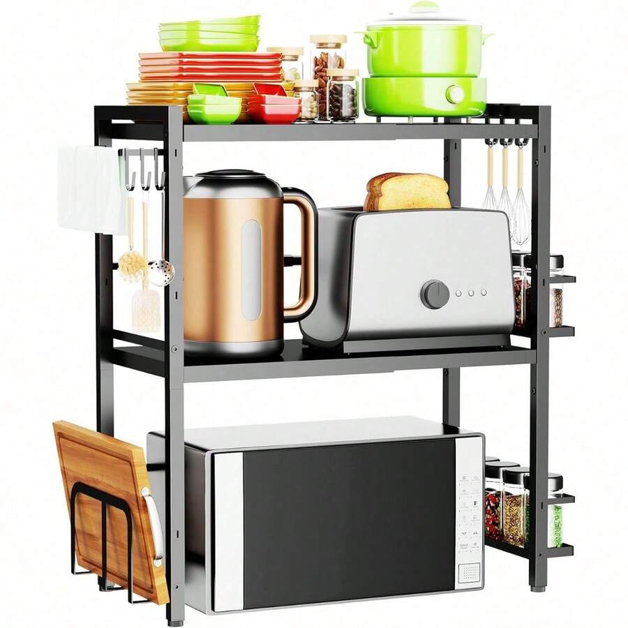 Microwave Oven Rack, Expandable Microwave Stand Countertop Kitchen