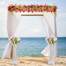 2Pcs Wedding Roman Column Flowerpot Rack Wedding Landscaping Roman Pillar, Artistic Roman Column Statue Party Flowerpot Holder 27*88cm/10.63*34.65in Party Favors Room Decor Bride - White - View 3