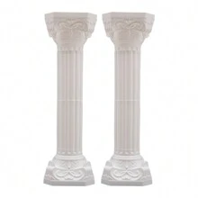 2Pcs Wedding Roman Column Flowerpot Rack Wedding Landscaping Roman Pillar, Artistic Roman Column Statue Party Flowerpot Holder 27*88cm/10.63*34.65in Party Favors Room Decor Bride - White - View 10