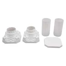 2Pcs Wedding Roman Column Flowerpot Rack Wedding Landscaping Roman Pillar, Artistic Roman Column Statue Party Flowerpot Holder 27*88cm/10.63*34.65in Party Favors Room Decor Bride - White - View 9