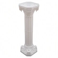 2Pcs Wedding Roman Column Flowerpot Rack Wedding Landscaping Roman Pillar, Artistic Roman Column Statue Party Flowerpot Holder 27*88cm/10.63*34.65in Party Favors Room Decor Bride - White - View 11