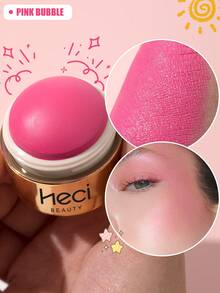 HECI BEAUTY 6色閃光腮紅球 - 持久防水妝效，打造完美膚色 - 適合所有膚色，萬聖節與聖誕節適用 - Pink bubble - 查看 8