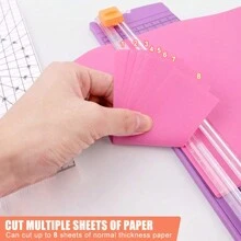 1 Piece A4 Paper Cutter - Simple Precision Paper Cutter, Two-Way Paper Cutter With Automatic Safety Protection Cutter, DIY Office Home Stationery, Suitable For Coupons, Kraft Paper, Photos, Cards, Scrapbook Cutting