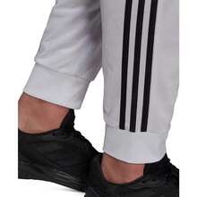 Adidas Pantalones jogger de estilo novio para hombres - Blanco/Negro - Ver 3