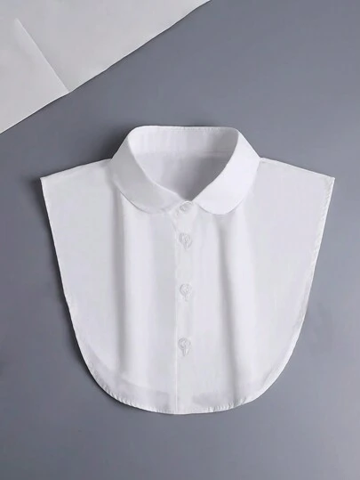 1 Piece Multifunctional Round Neck Shirt Dress With Fake Collar
