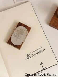 From The Library Of Stamp, Library Stamp , Personalized Book Stamp , Custom Book Stamp , Personalized Flower Book Stamp,Best Gift Back To School